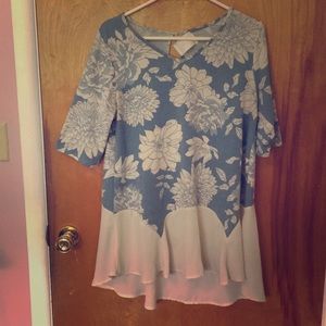 Long floral blouse